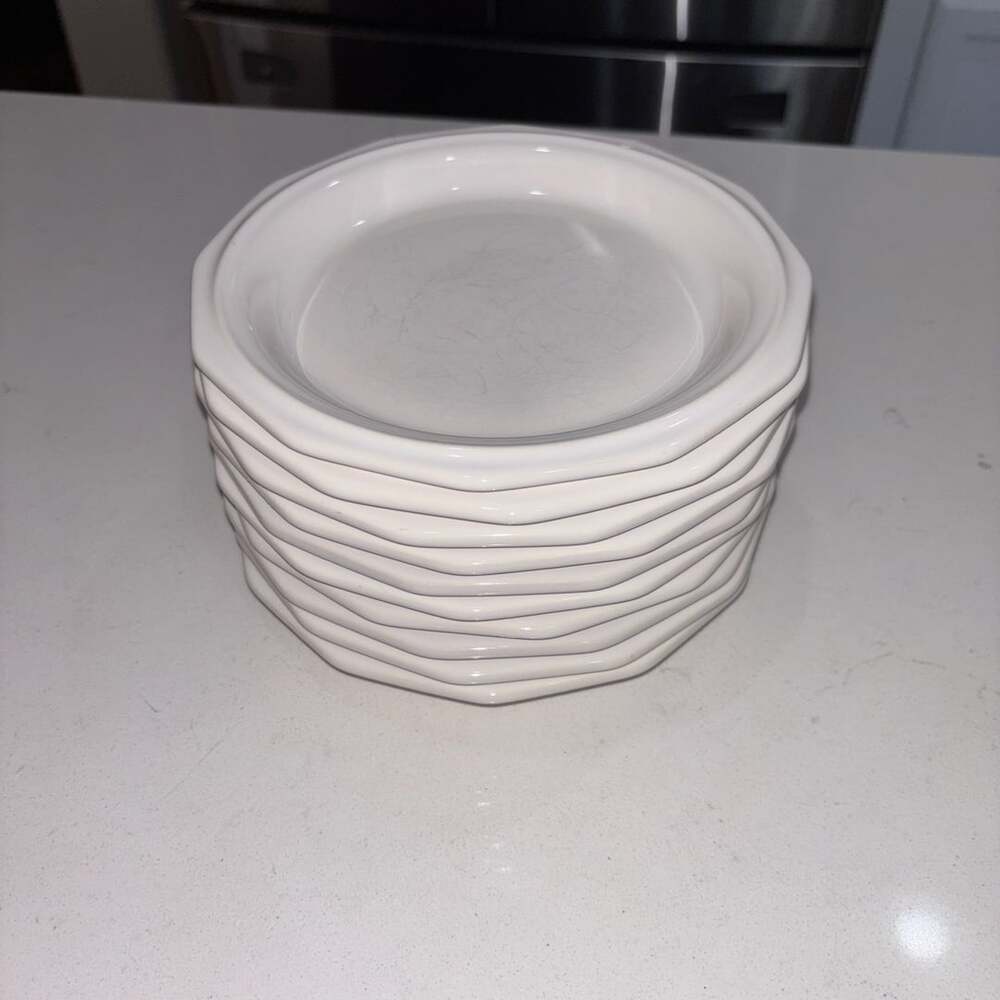 Vintage Pfaltzgraff Heritage White Stoneware Salad/Dessert Plates Set of 10
